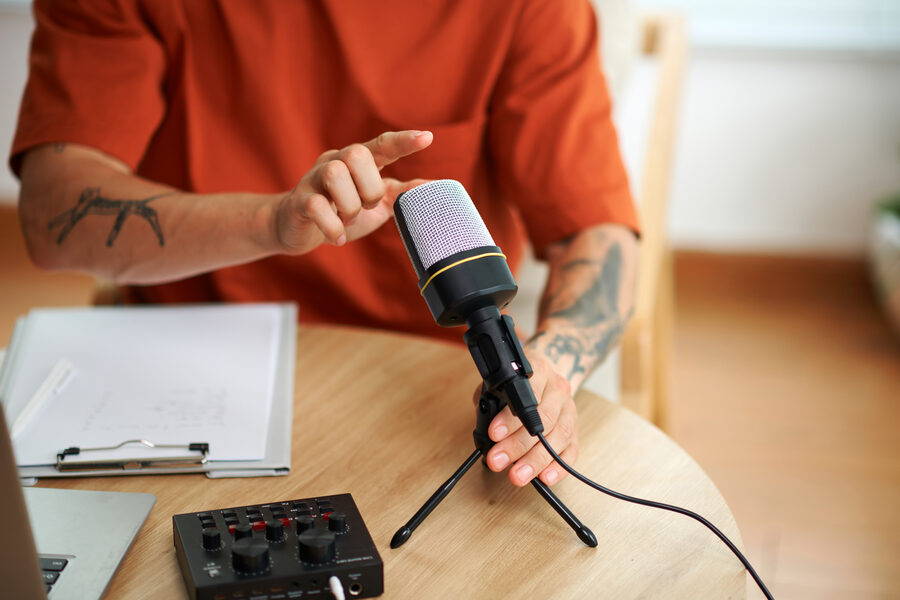 Microfoon in de studio